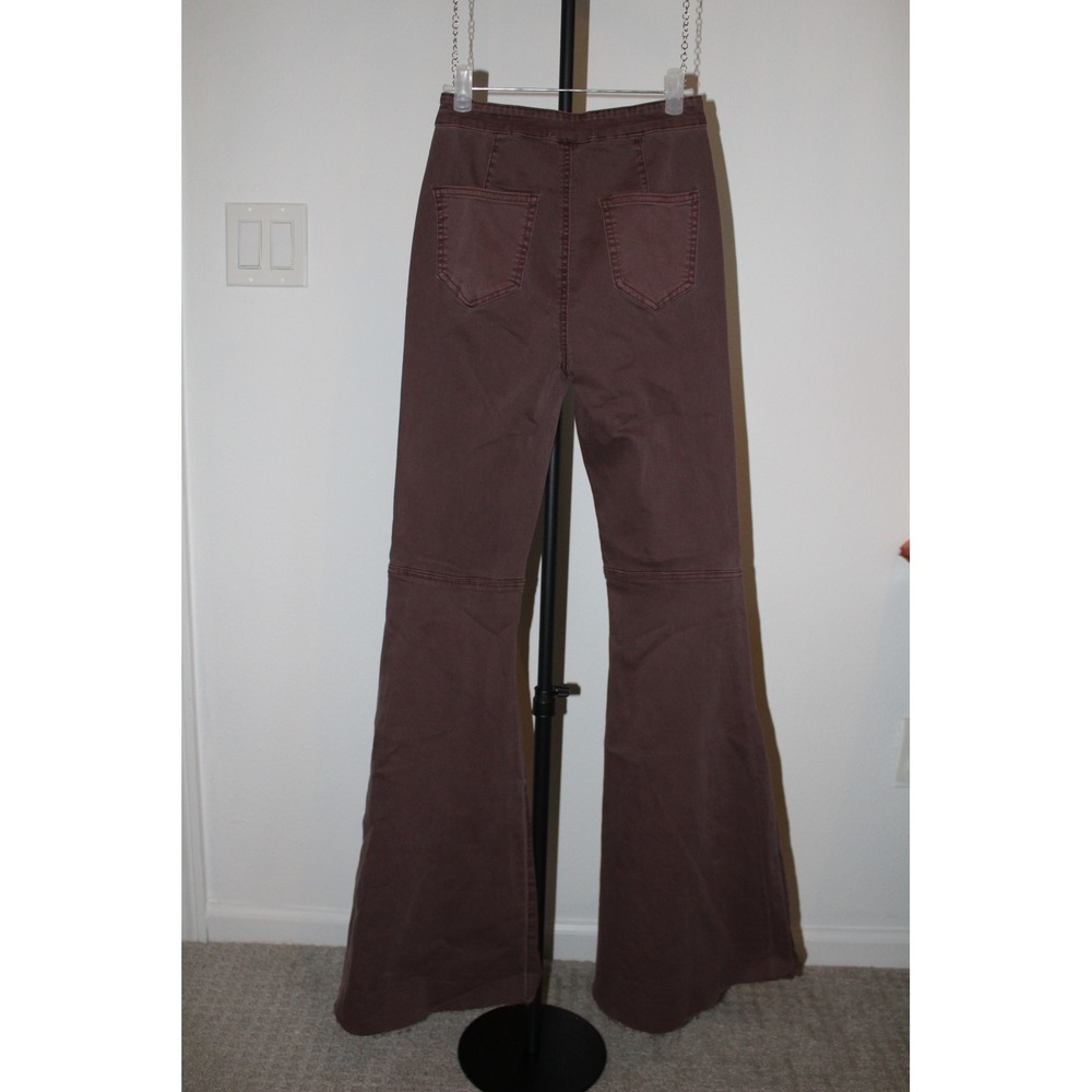 By Together High Rise Flare Bell Bottom Jeans Brown‎ Size S - Picture 2 of 11